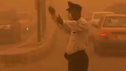 Furtună de nisip la Bagdad VIDEO