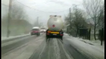 Trafic blocat în Cluj din cauza grindinei VIDEO