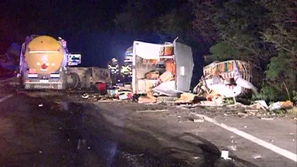 ACCIDENT GRAV pe Autostrada Bucureşti-Piteşti: Două persoane au murit VIDEO