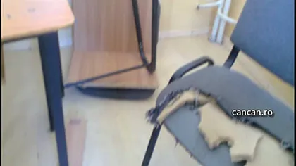 Vandalism în şcoală, la Galaţi. Doi liceeni au distrus o sală de clasă VIDEO