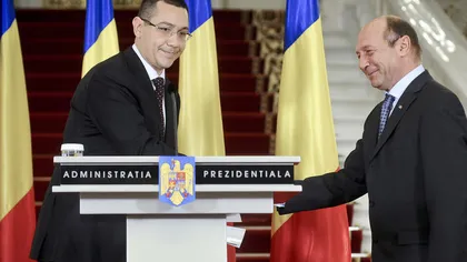 Ponta îl ironizează pe Băsescu şi în faţa ambasadorilor străini la Bucureşti