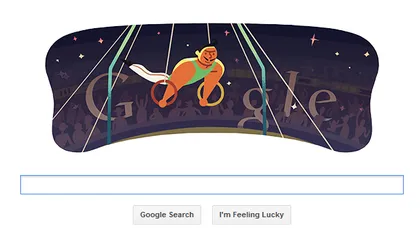 Google promovează printr-un nou logo gimnastica artistică - proba masculină la inele
