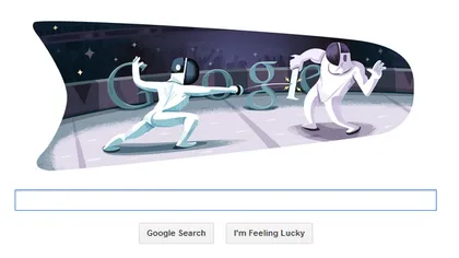 JO 2012: Google şi-a modificat logoul pentru a sărbători scrima