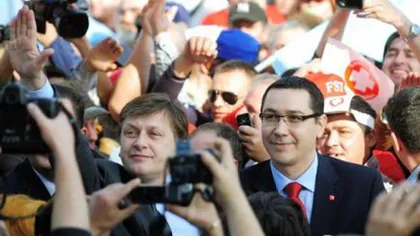 Miting anti-Băsescu la Oradea la care au participat Ponta şi Antonescu