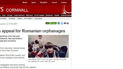 O octogenară britanică strânge bani pentru orfelinatele din România