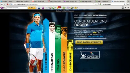 Roger Federer a mai doborât un record în tenisul mondial
