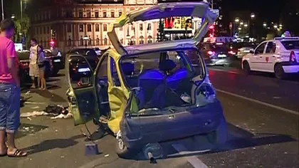 Accident cu cinci maşini în Braşov. Şoferul vinovat a fugit de la faţa locului VIDEO