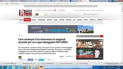 Discursul memorabil în engleză al lui Crin Antonescu, prezentat de RTV.net, CEL MAI VIRAL clip