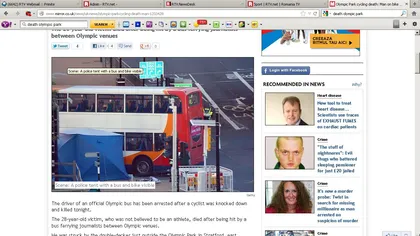 Tragedie olimpică: Un biciclist a fost omorât de un autobuz oficial al JO 2012