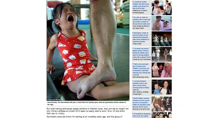 Antrenament sau tortură? Chinurile la care sunt supuşi copiii-gimnaşti ai Chinei VIDEO