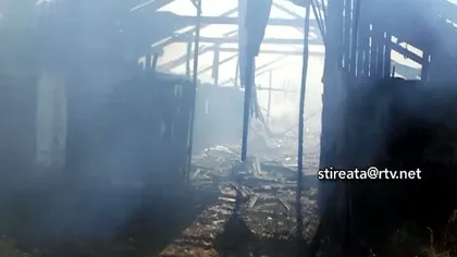 ŞTIREA TA: Hambar plin cu fân, mistuit de flăcări, în Braşov VIDEO