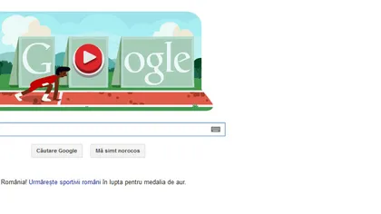 Google promovează, marţi, proba de atletism garduri la JO, printr-un logo interactiv