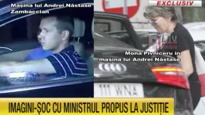 Mona Pivniceru, propusă pentru Justiţie, fotografiată în maşina lui Andrei Năstase VIDEO