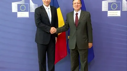 Ponta se întâlneşte la Bruxelles cu preşedintele Comisiei Europene, Jose Manuel Barroso