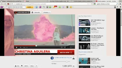 Christina Aguilera provoacă explozii roz. A fost lansat clipul piesei 