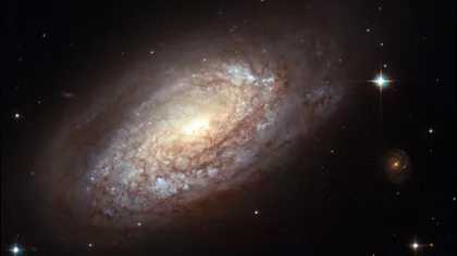 Hubble şi Einstein, creditaţi pentru descoperirea unei galaxii vechi de peste 13 miliarde de ani