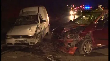 Accident pe DN1: O şoferiţă a fost rănită, după ce a lovit cu maşina alt autoturism VIDEO