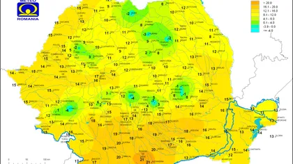Opt locuri din România unde temperatura a scăzut sub ZERO grade Celsius