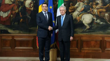 Ponta: Premierul Monti e o voce respectată în Europa. E un avantaj să mergem împreună cu Italia