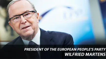 Unicul candidat, Wilfried Martens a fost reales preşedinte al Partidului Popular European