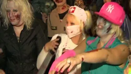 1.500 de oameni costumaţi în zombie au vrut să stabilească un nou record mondial VIDEO
