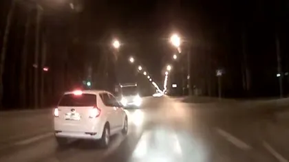 Un şofer şi-a filmat propriul accident VIDEO