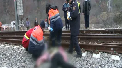 O bătrână s-a sinucis aruncându-se din tren, în Azuga VIDEO