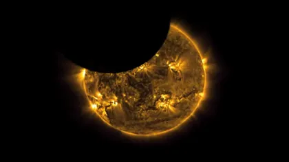 O perspectivă inedită: Eclipsa de soare, văzută de un satelit VIDEO