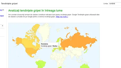 Google include România în Flu Trends, un instrument de estimare a incidenţei gripei