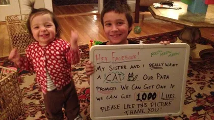 Ce au primit doi copii la 1000 de Like-uri. Fotografia care a amuzat Facebook-ul