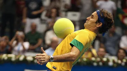 Spectacol cu Roger Federer. Elveţianul, pe post de jucător brazilian de fotbal VIDEO