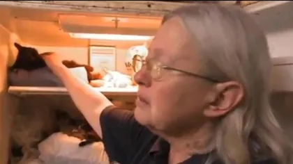 VIDEO ŞOCANT: O femeia păstrează 100 de pisici moarte în frigider