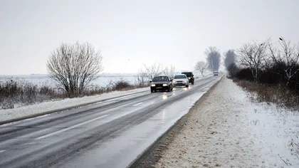 Drumuri acoperite de zăpadă. Vezi cum se circulă în ţară