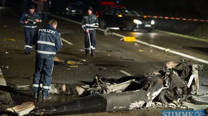 ACCIDENT DRAMATIC: Un elicopter s-a prăbuşit pe o autostradă din sud-vestul Germaniei