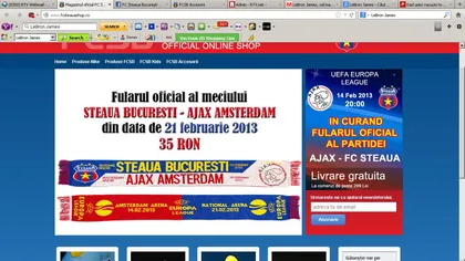 Pregătiri de Liga Europa. S-a lansat fularul oficial al partidei Steaua - Ajax Amsterdam