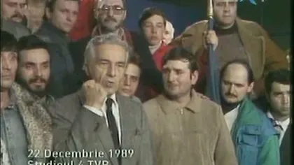 Imaginile cu Sergiu Nicolaescu în timpul revoluţiei din 1989. Apelul său către armată VIDEO