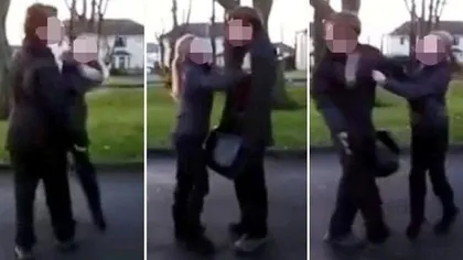 Imagini ŞOCANTE pe YouTube: Ce păţeşte un băiat după ce o colegă îl provoacă să se bată