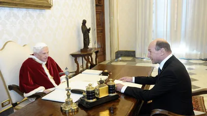 Traian Băsescu: Papa Benedict al XVI-lea a vrut să îşi manifeste respectul pentru români