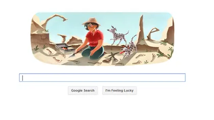 Google sărbătoreşte 100 de ani de la naşterea arheologului Mary Leakey, printr-un logo special