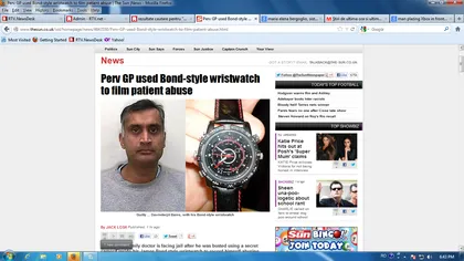 Doctor pervers: Un medic de familie s-a filmat cu un ceas 