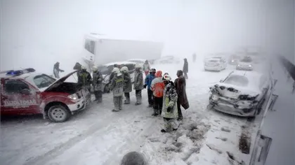 Carambol cu 50 de maşini în Ungaria. Doi români au fost implicaţi în accident FOTO&VIDEO