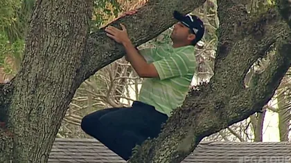 Golf în copaci. Un jucător profesionist a executat o lovitură dintre crengi VIDEO