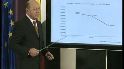 Băsescu: Trebuie continuată slăbirea omului gras. Mai sunt sectoare cu personal excedentar VIDEO