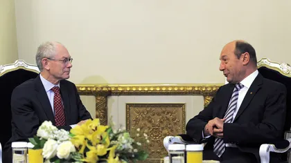 Herman Van Rompuy se întâlneşte joi la Bucureşti cu preşedintele şi premierul