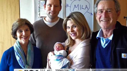 George W. Bush a devenit pentru prima oară bunic: Fiica lui, Jenna, a născut o fetiţă GALERIE FOTO