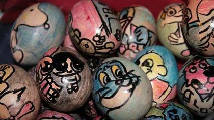 Desene inedite pe ouăle de Paşte GALERIE FOTO