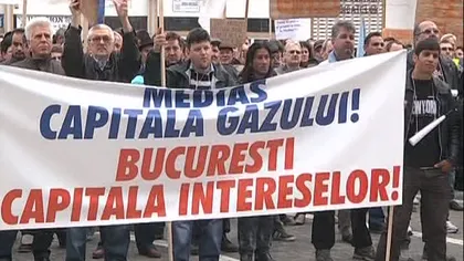Protest la Romgaz, Mediaş. Angajaţii, nemulţumiţi de intenţia de a muta sediul central în Bucureşti