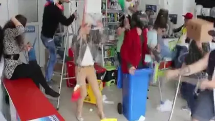 Harlem Shake, într-un magazin de produse de curăţenie din Târgu Jiu VIDEO