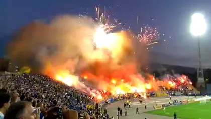 Stadion în flăcări. Cum au sărbătorit bulgarii de la Levski victoria în derby VIDEO