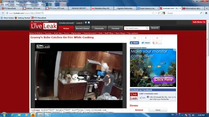 Peripeţii în bucătărie: O bunică în flăcări face furori pe Internet VIDEO